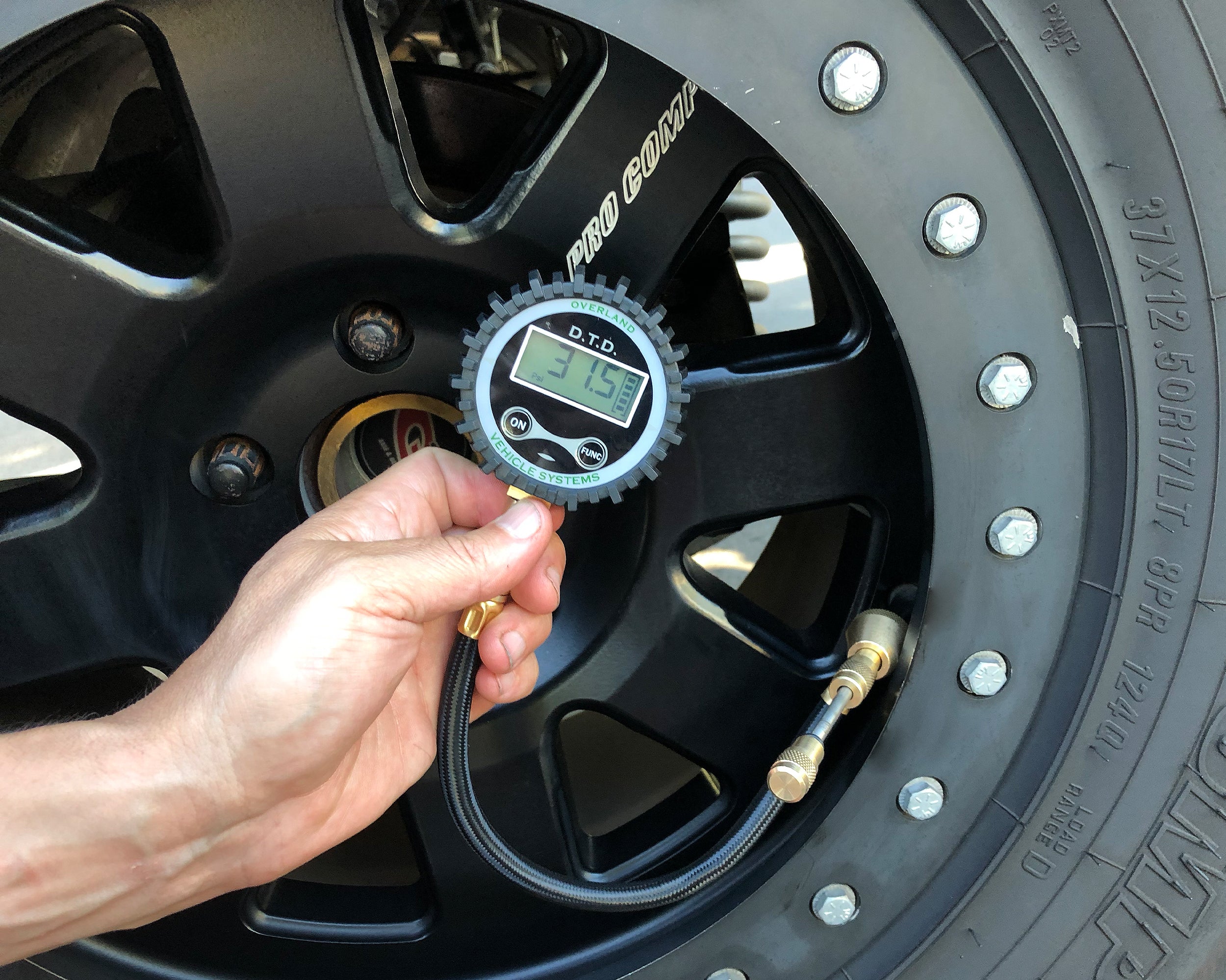 Digital Tire Deflator with Valve Kit & Storage Bag