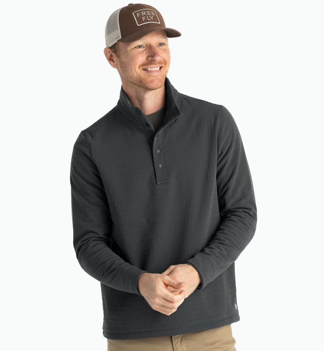 Men's Gridback Fleece Snap Pullover