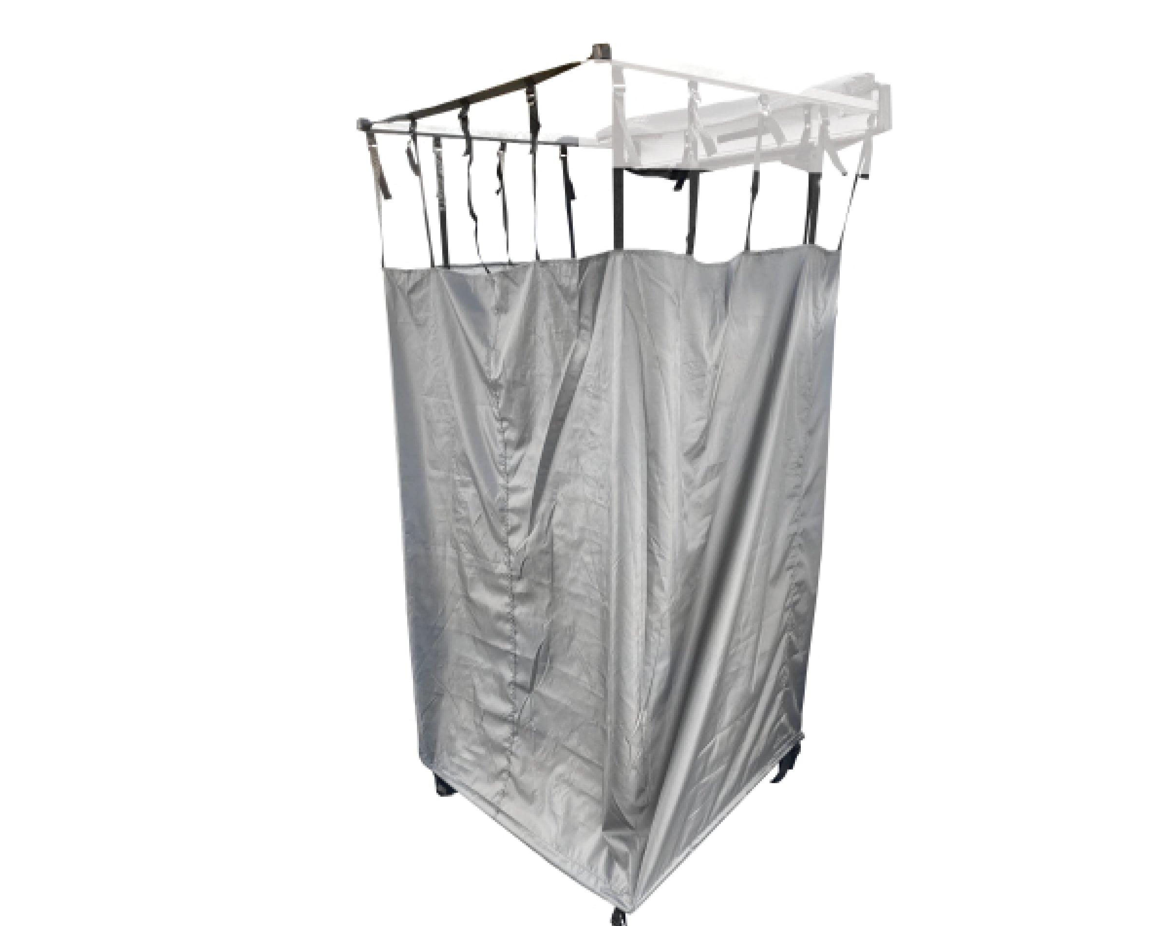 HD Nomadic Shower - Single Person Quick Deploying Shower, 42" x 42", Grey Body, Green Trim W/Black Travel Bag