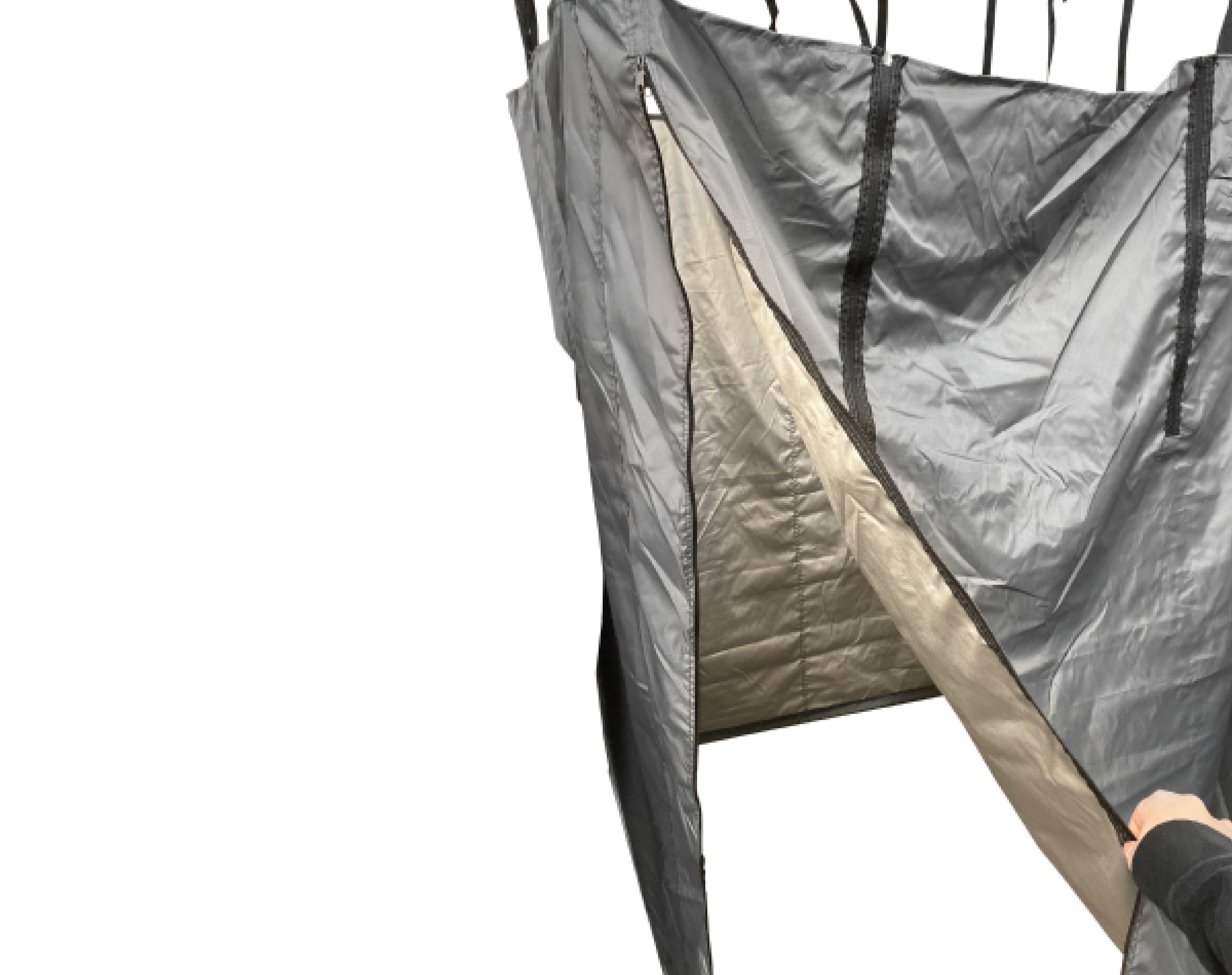 HD Nomadic Shower - Single Person Quick Deploying Shower, 42" x 42", Grey Body, Green Trim W/Black Travel Bag