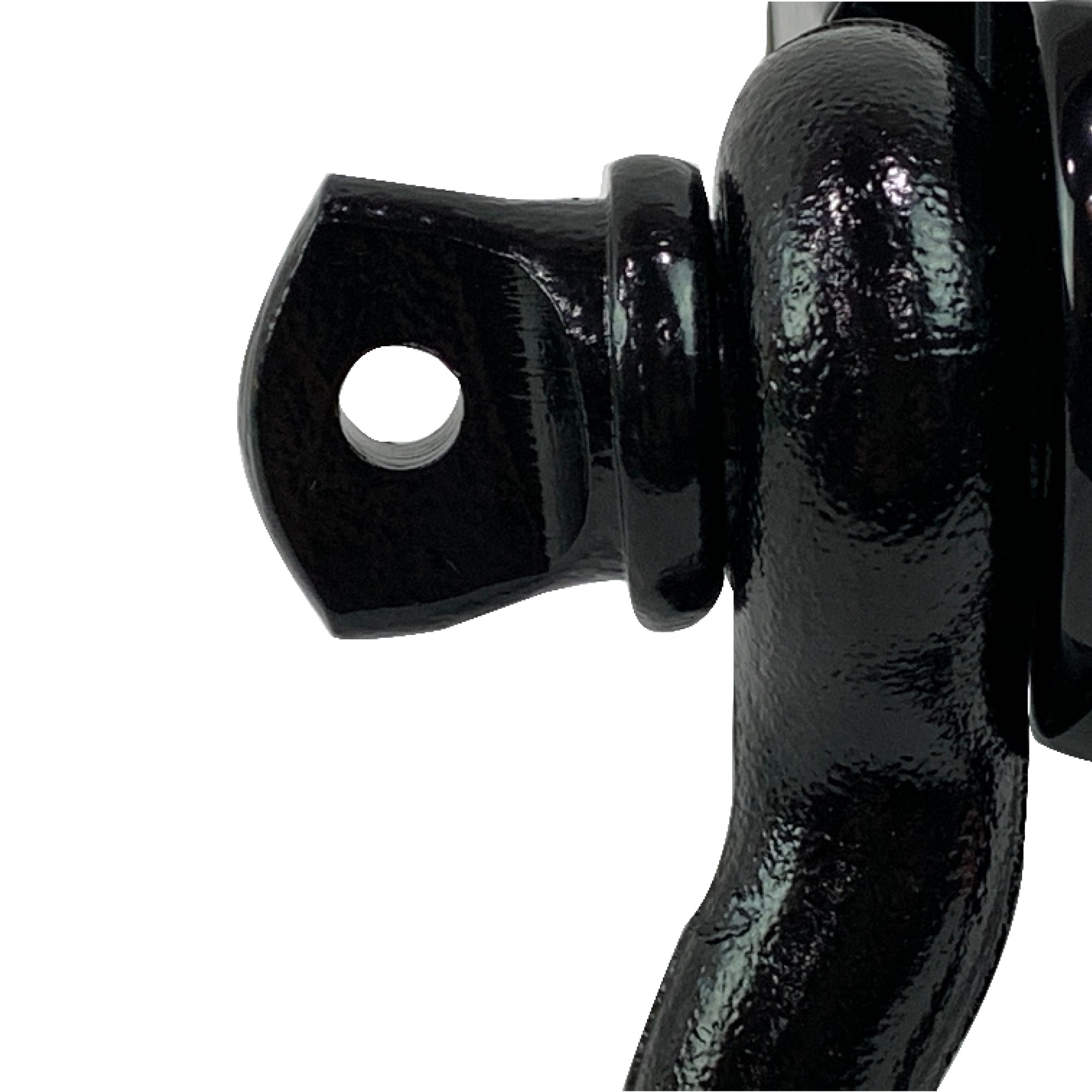 Receiver Mount Recovery Shackle 3/4" 4.75 Ton With Dual Hole Black & Pin & Clip