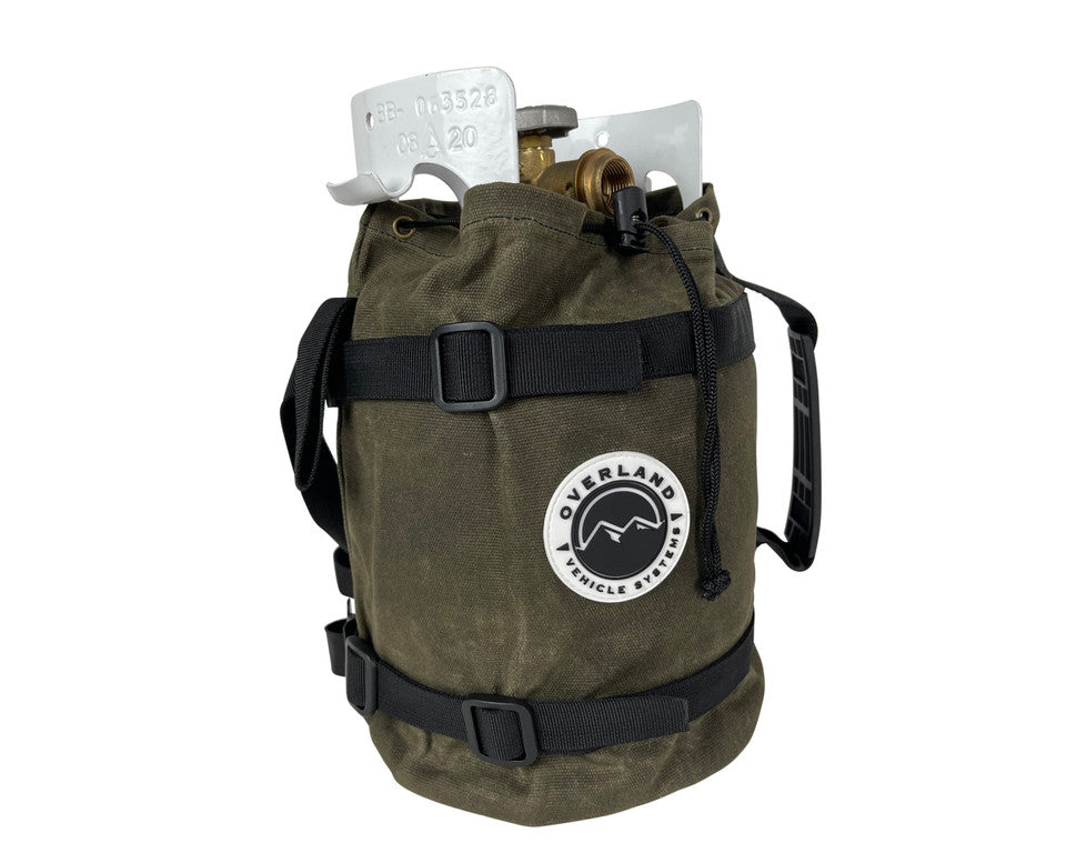 Propane Bag With Handle And Straps - #16 Waxed Canvas (In-Store)