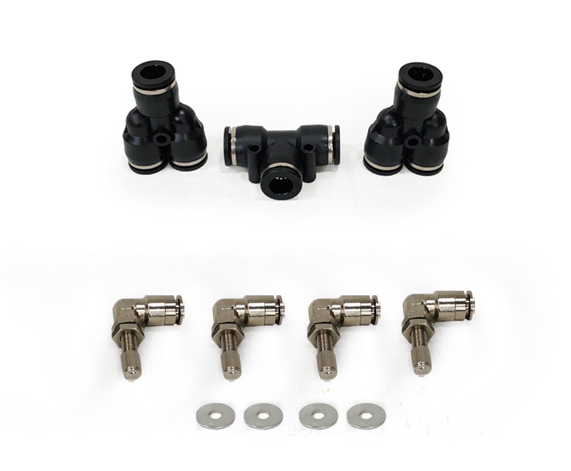 4 Tire Inflation System - Tacoma Engine Bay Mount With Box, Fittings, Hoses & Storage Bag - Black