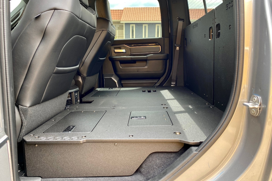 Ram 2500/3500 2009-Present 4th & 5th Gen. Crew Cab - Second Row Seat Delete Plate System (Available NOW!)