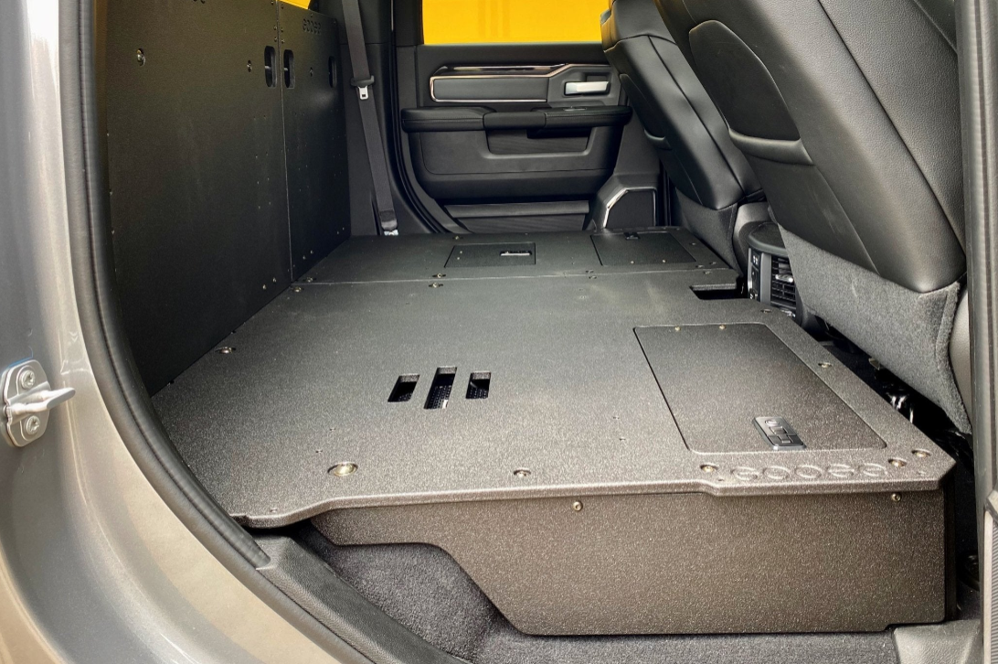 Ram 2500/3500 2009-Present 4th & 5th Gen. Crew Cab - Second Row Seat Delete Plate System (Available NOW!)