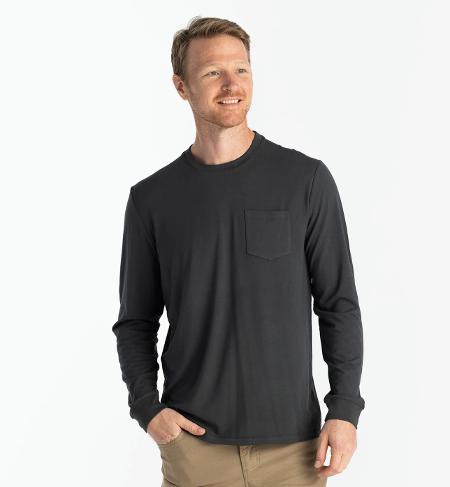 Men's Bamboo Flex Long Sleeve Pocket Tee