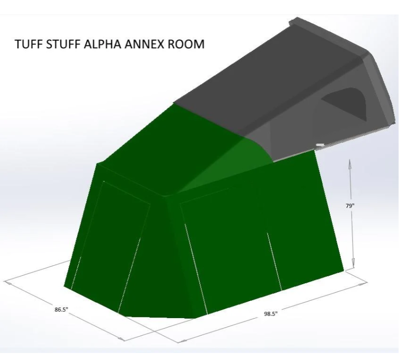 Alpha / Stealth Annex Room, 98" x 87" - Olive
