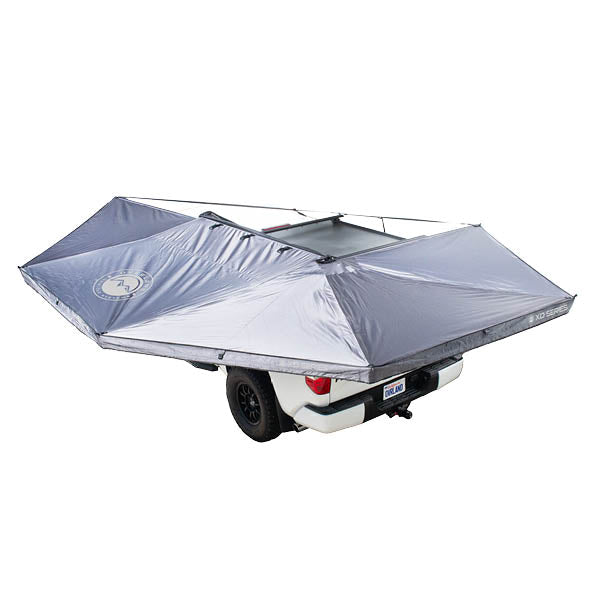 XD Nomadic 270 - Awning W/Lights & Black Out , Driver Side, Grey Hex, Black Trim & Black Travel Cover