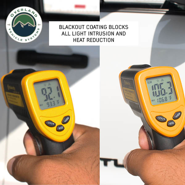 XD Nomadic 270 - Awning W/Lights & Black Out , Driver Side, Grey Hex, Black Trim & Black Travel Cover