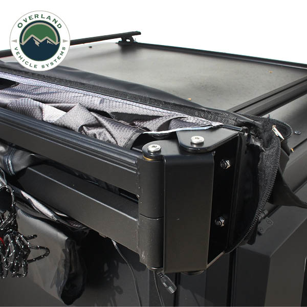 XD Nomadic 270 - Awning W/Lights & Black Out , Driver Side, Grey Hex, Black Trim & Black Travel Cover - No Brackets, No Hardware