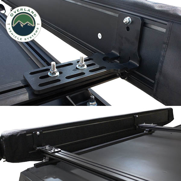 XD Nomadic 270 - Awning W/Lights & Black Out , Passenger Side, Grey Hex, Black Trim & Black Travel Cover - No Brackets, No Hardware