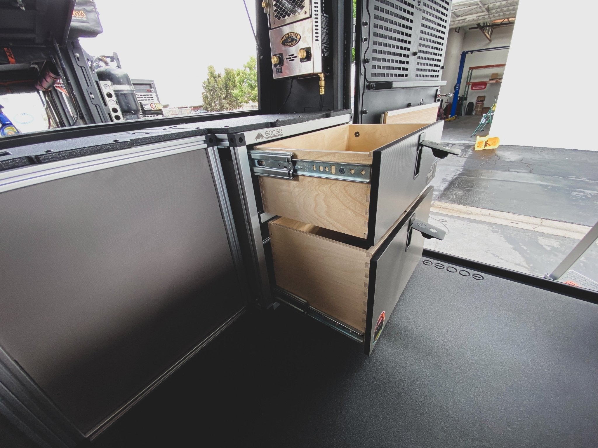 Alu-Cab Alu-Cabin Canopy Camper - Toyota Tundra 2022-Present 3rd Gen. - Rear Double Drawer Module