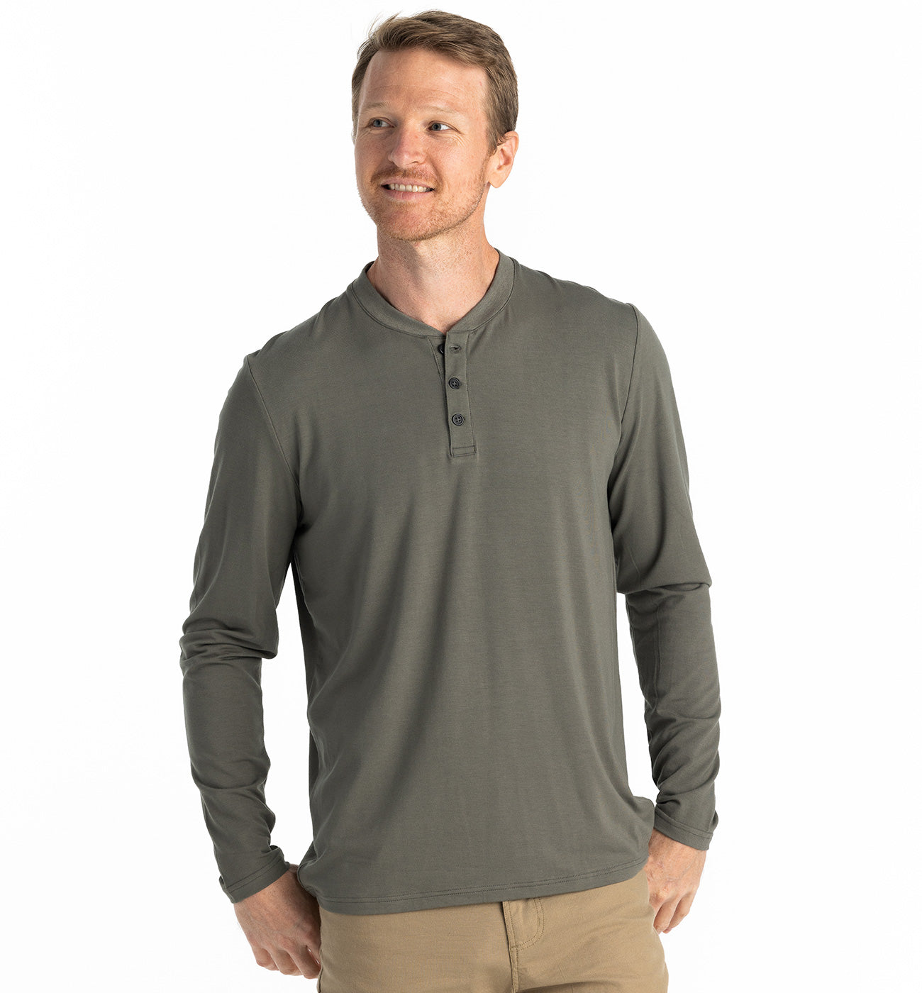 Men's Bamboo Flex Long Sleeve Henley