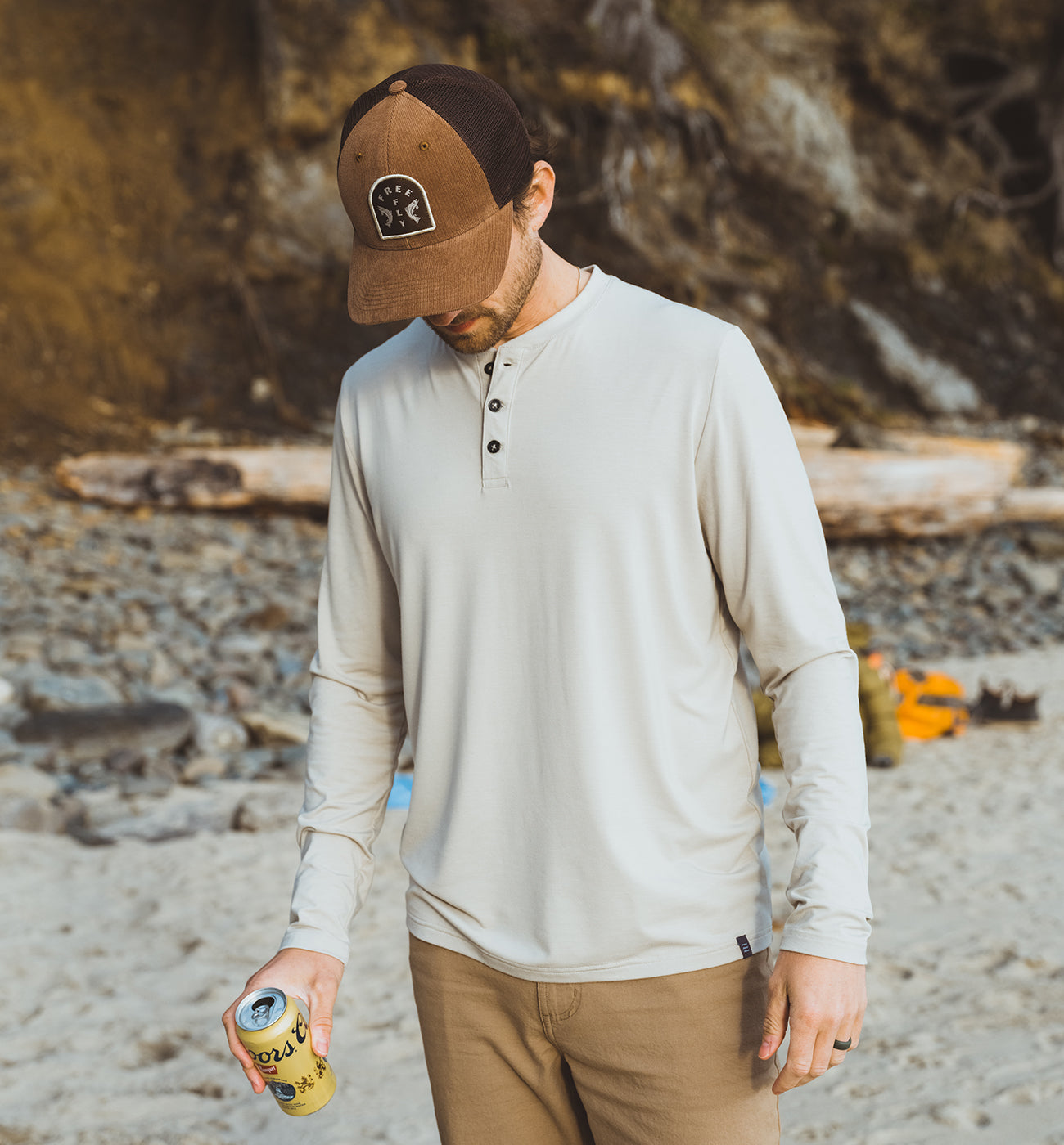 Men's Bamboo Flex Long Sleeve Henley