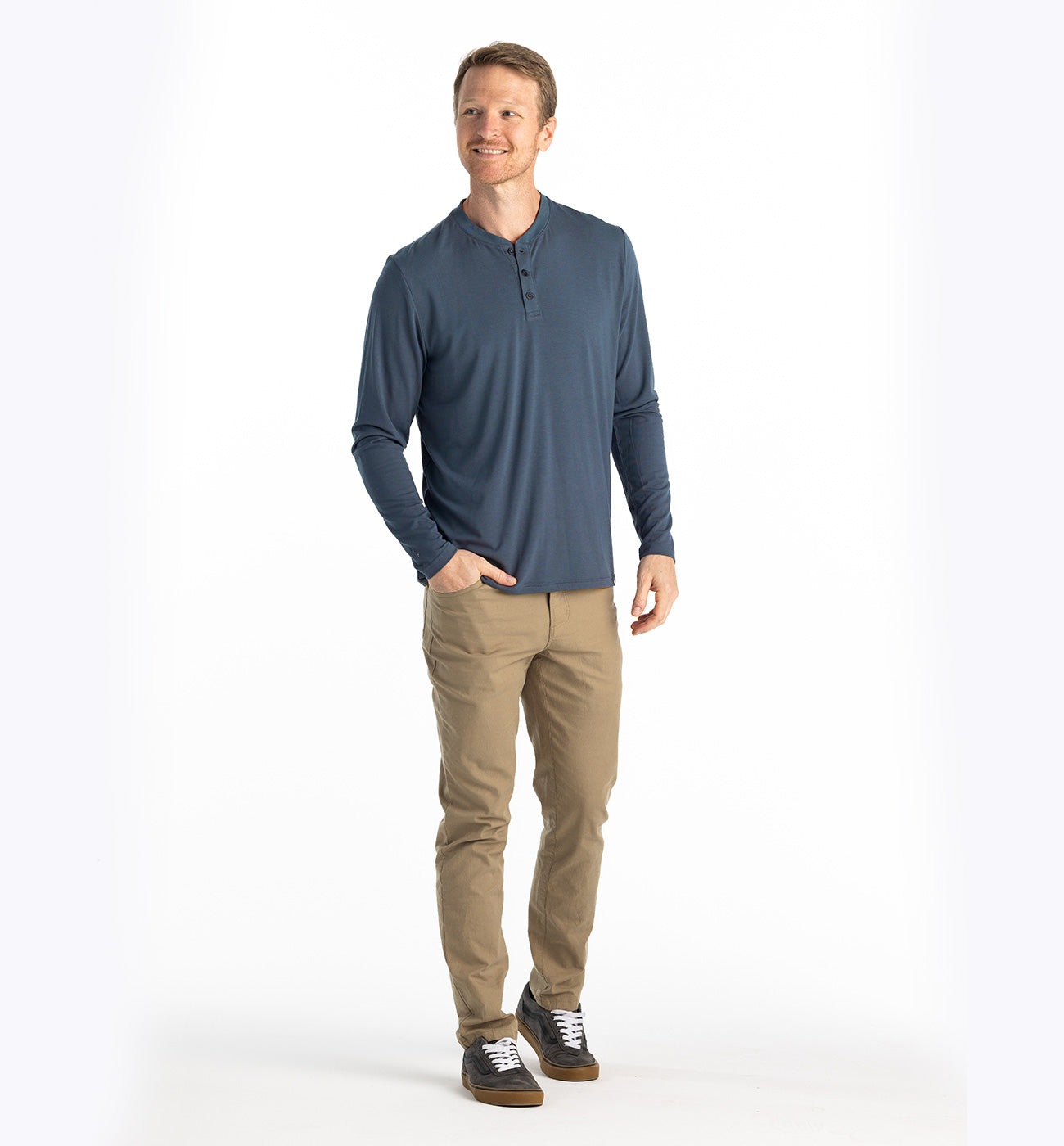 Men's Bamboo Flex Long Sleeve Henley