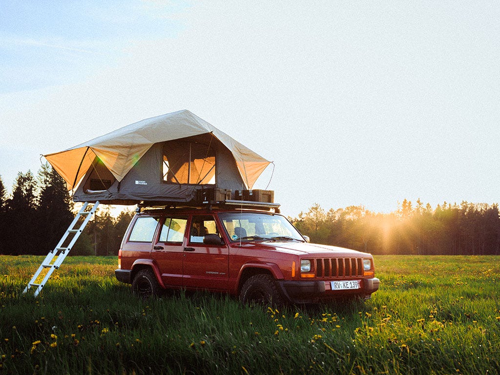 Jeep Cherokee Sport XJ Slimline II Roof Rack Kit / Tall-5