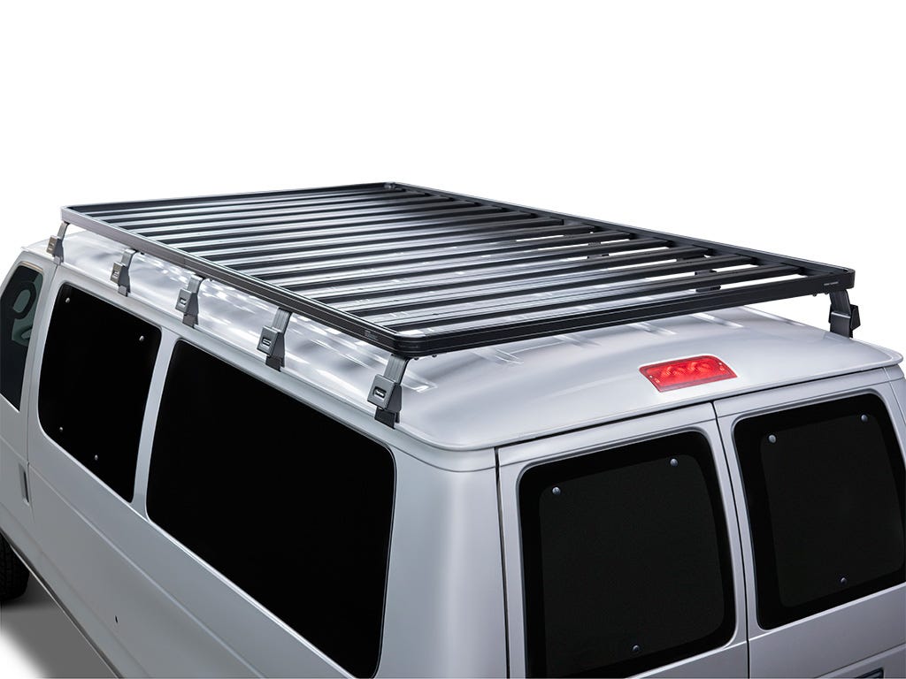 Ford E150/E250/E350 Regular Cab (1992-2014) Slimline II Full Roof Rack Kit-2