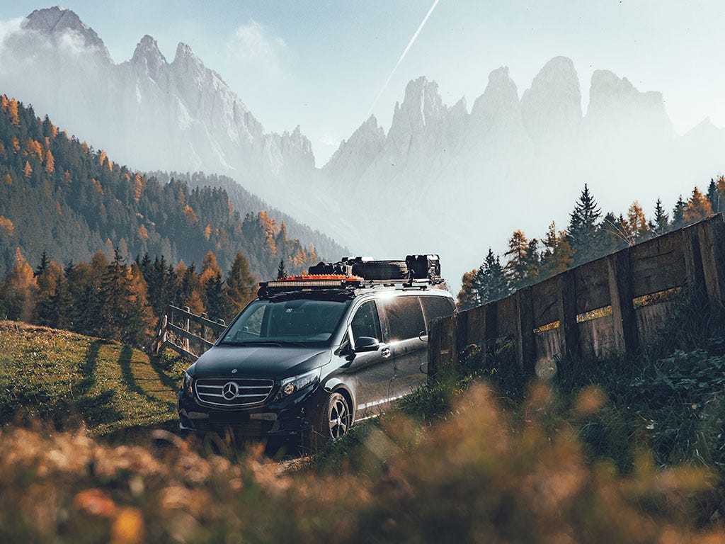 Mercedes-Benz V-Class XLWB (2014-Current) Slimline II Roof Rack Kit-7