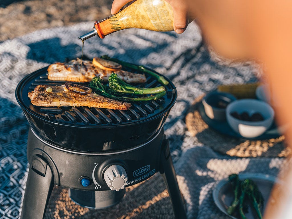 Safari Chef 30 HP/ Portable 5 Piece/ Gas Barbeque/ Camp Cooker-4