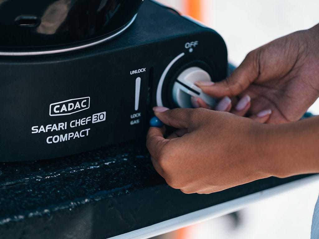 Safari Chef 30 Compact/ Portable 6 Piece/ Gas Barbeque/ Camp Cooker-5