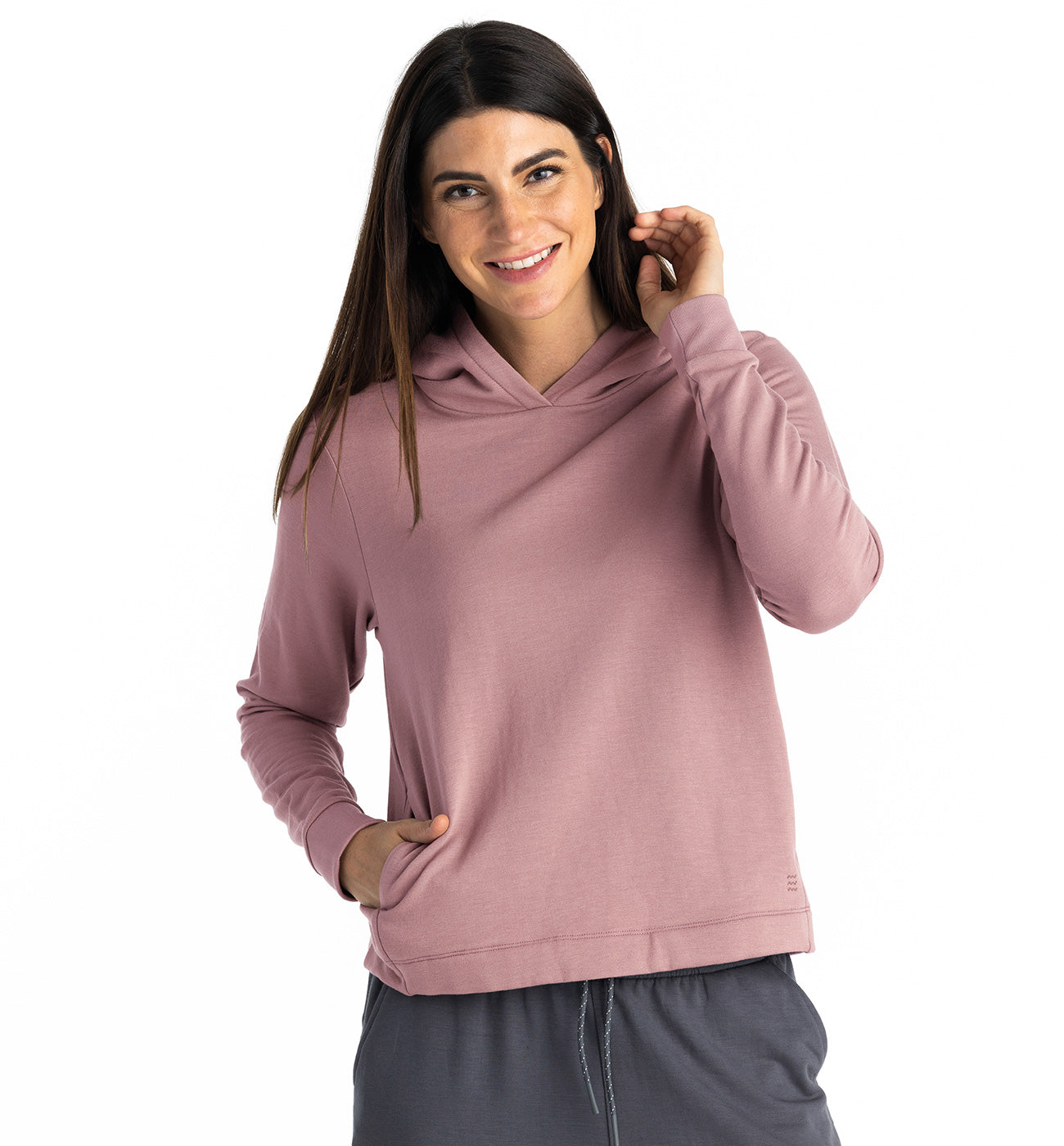 Women's Bamboo Lightweight Fleece Cropped Hoodie
