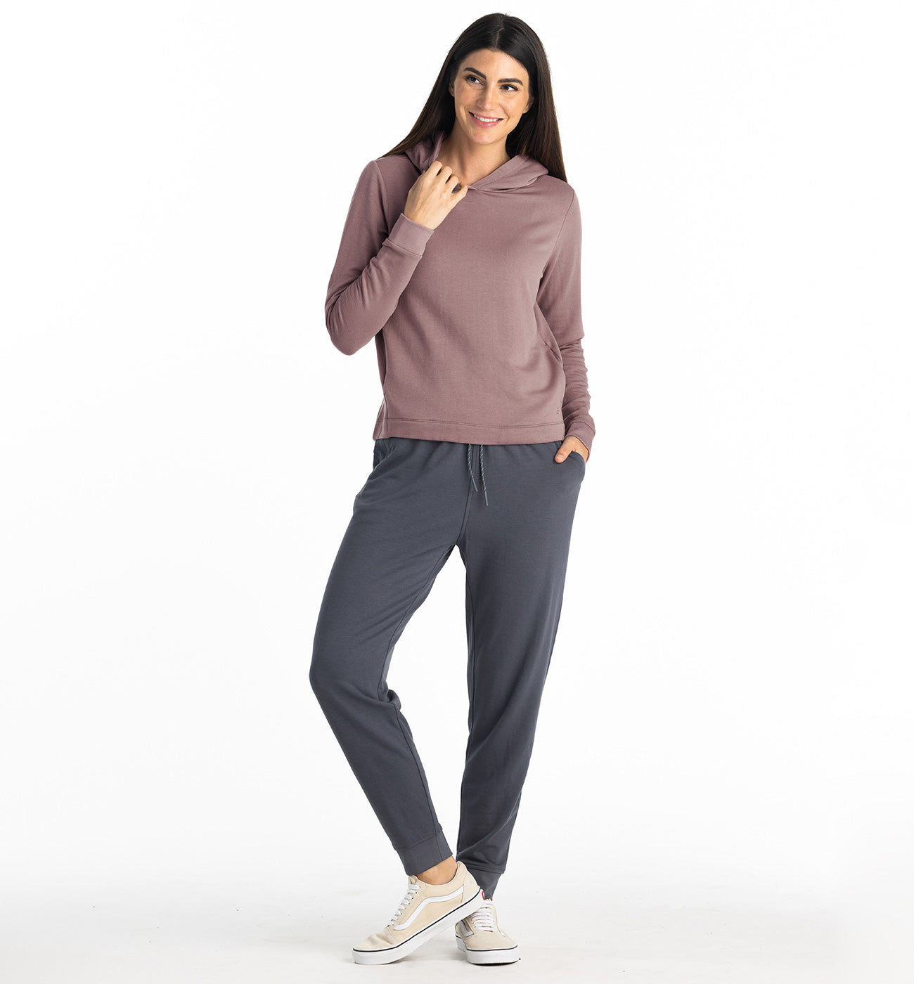 Women's Bamboo Lightweight Fleece Cropped Hoodie