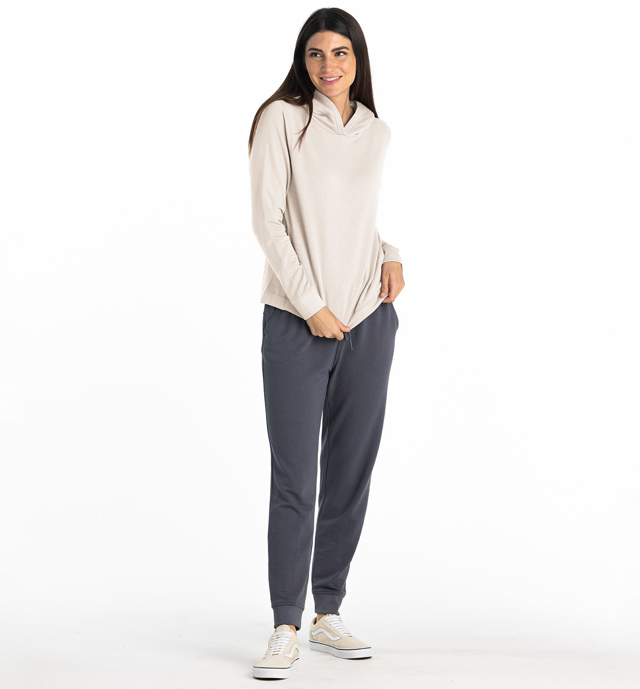 Women's Bamboo Lightweight Fleece Cropped Hoodie