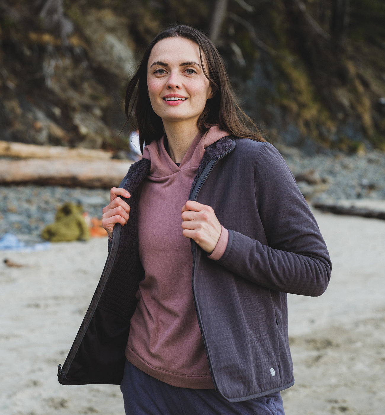 Women's Bamboo Lightweight Fleece Cropped Hoodie