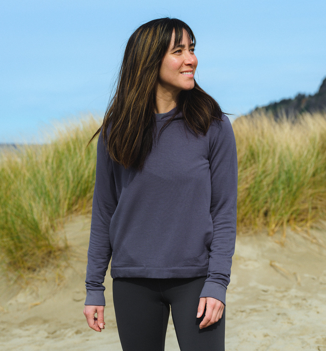 Women's Bamboo Lightweight Fleece Cropped Hoodie