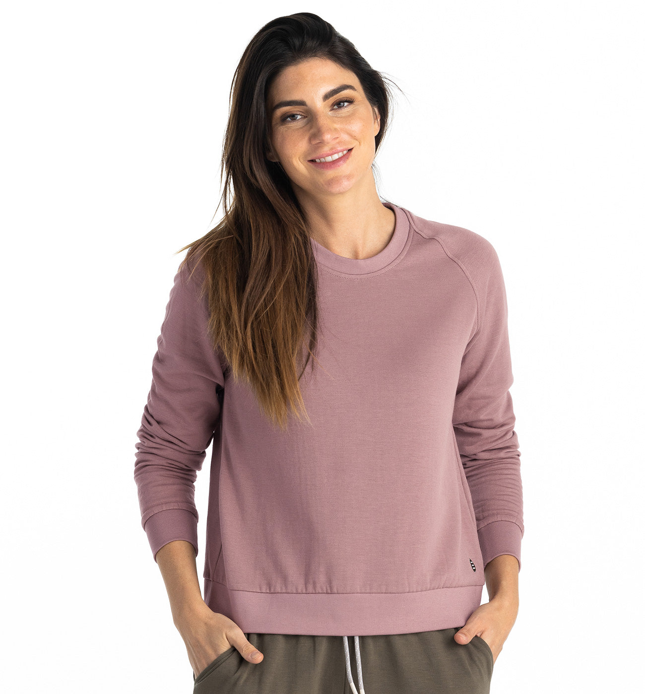 Women's Bamboo Lightweight Fleece Crew