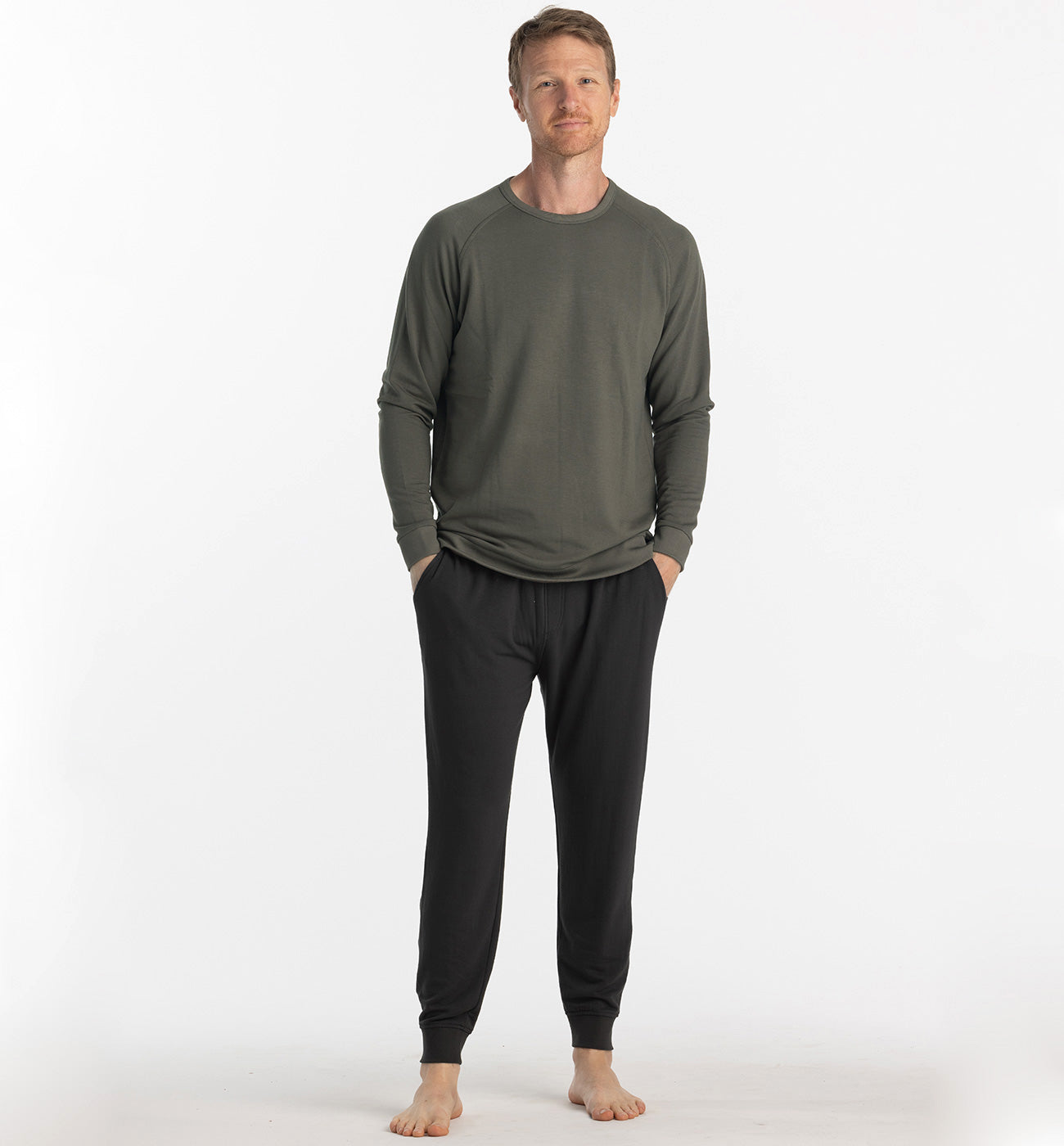 Men's Bamboo Lightweight Fleece Crew