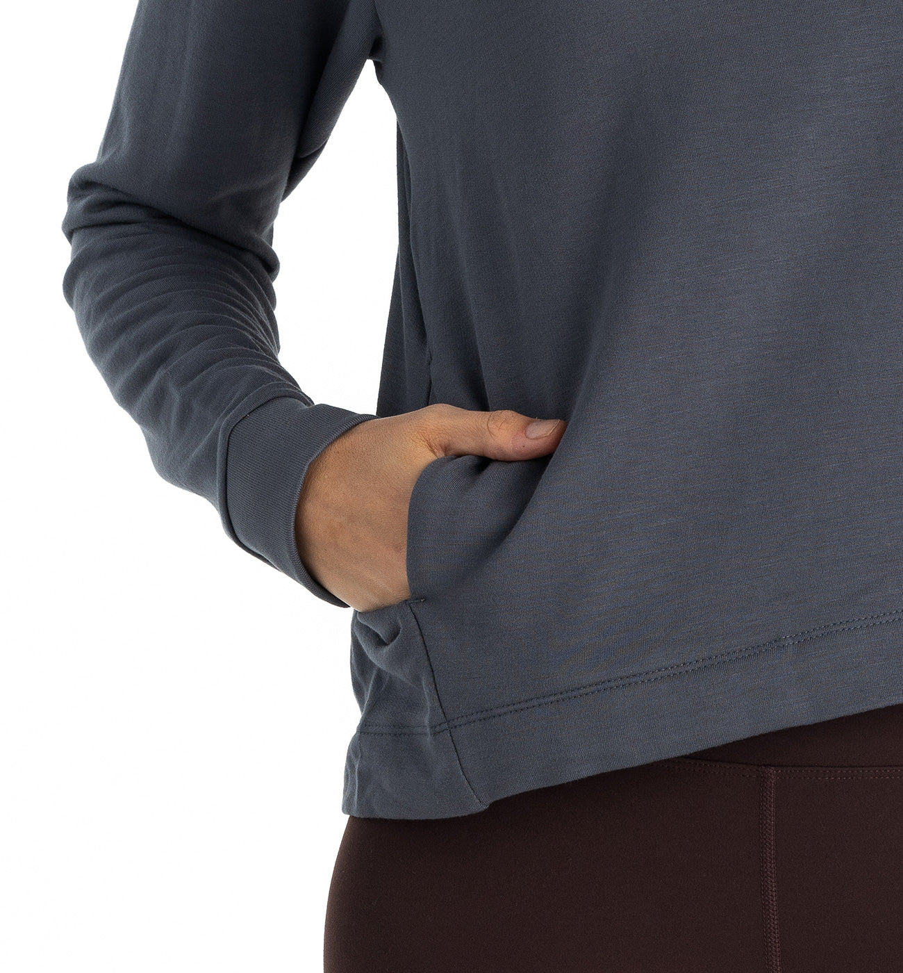 Women's Bamboo Lightweight Fleece Cropped Hoodie