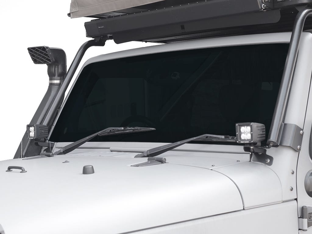 Jeep Wrangler JK/JKU Windshield Spot Light Brackets-2