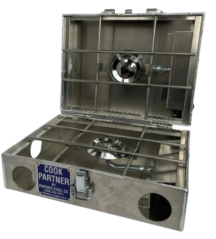 Partner Steel 9" 2 Burner Stove w/break apart hinge