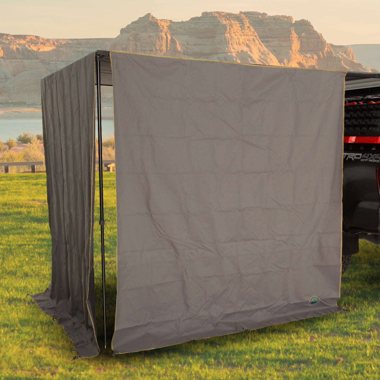 HD Nomadic 2.0 - Awning Wall - (Left or Right), 6.5' x 8.0', Grey Body, Green Trim W/Storage Bag