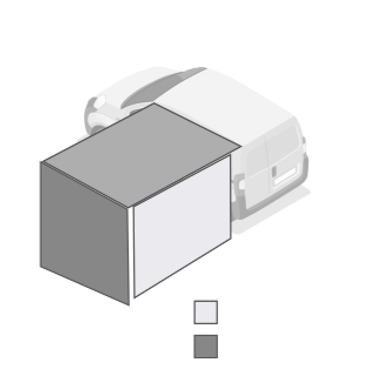 HD Nomadic 2.0 - Awning Wall - (Left or Right), 6.5' x 8.0', Grey Body, Green Trim W/Storage Bag