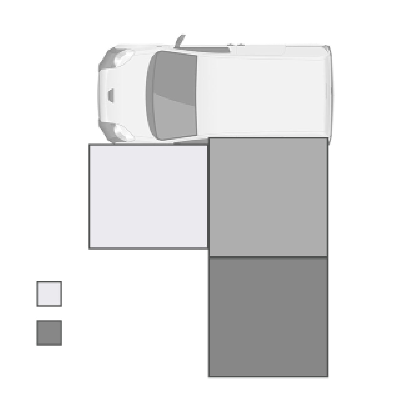 HD Nomadic 2.0 - Awning Wall - (Left or Right), 6.5' x 8.0', Grey Body, Green Trim W/Storage Bag