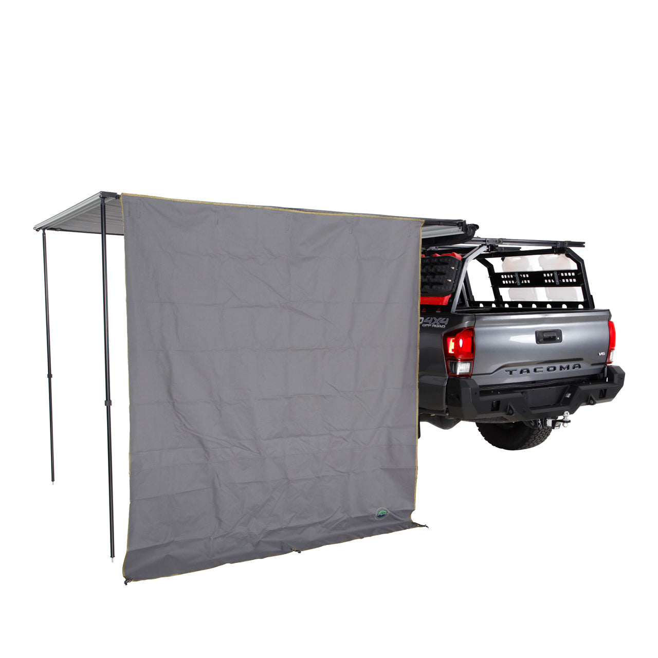 HD Nomadic 2.0 - Awning Wall Front Section, 6.5' x 6.5', Grey Body, Green Trim W/Storage Bag