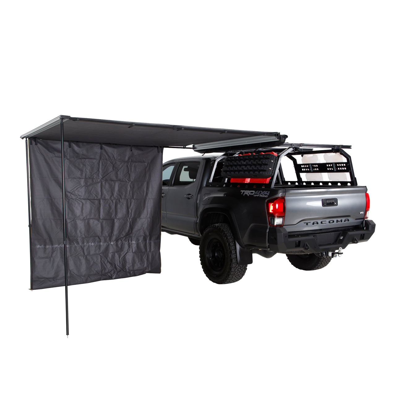 HD Nomadic 2.0 - Awning Wall Front Section, 6.5' x 6.5', Grey Body, Green Trim W/Storage Bag