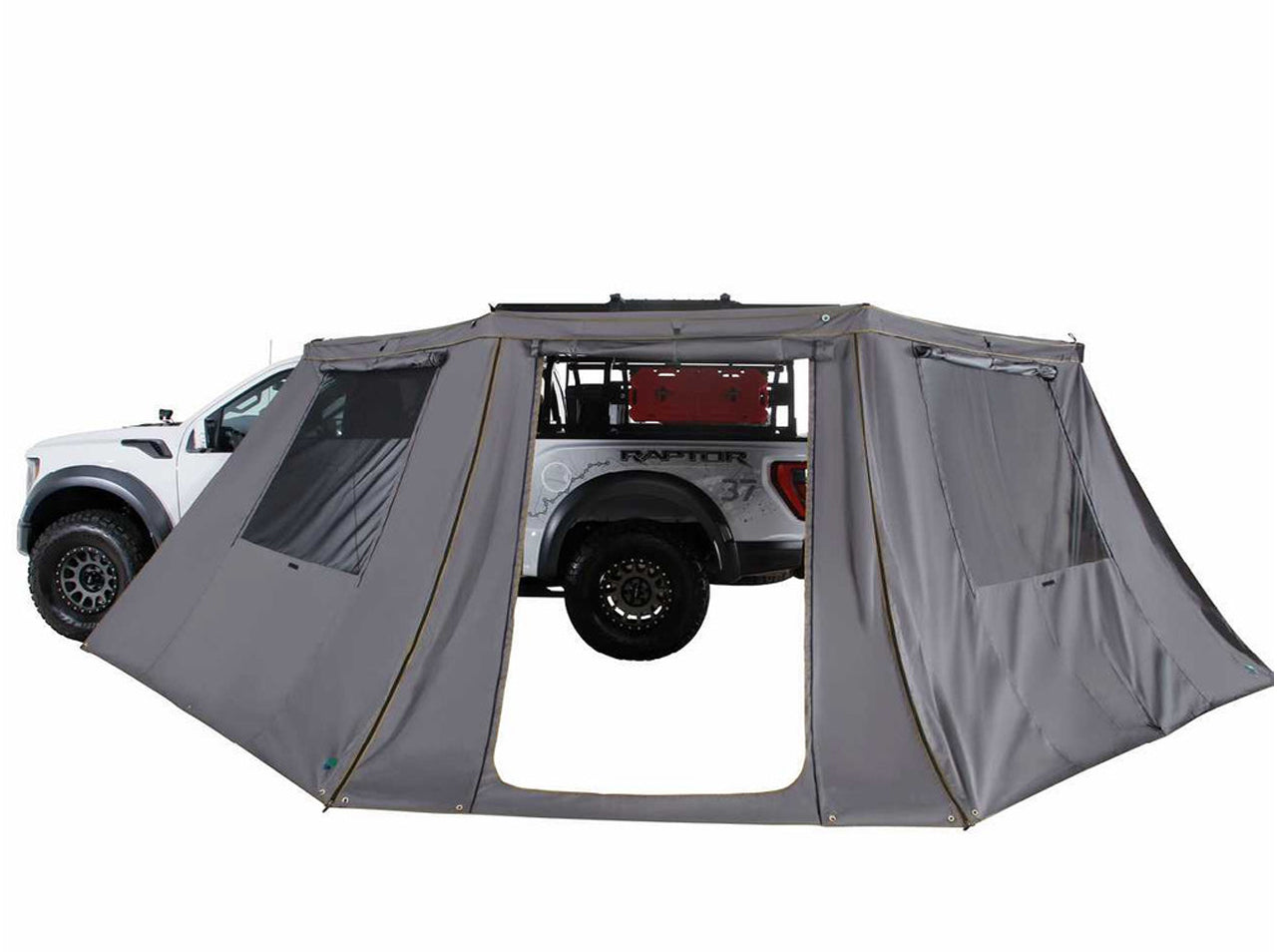 HD Nomadic 180 - LTE Awning Wall, Universal, Grey Body, Green Trim W/Storage Bag