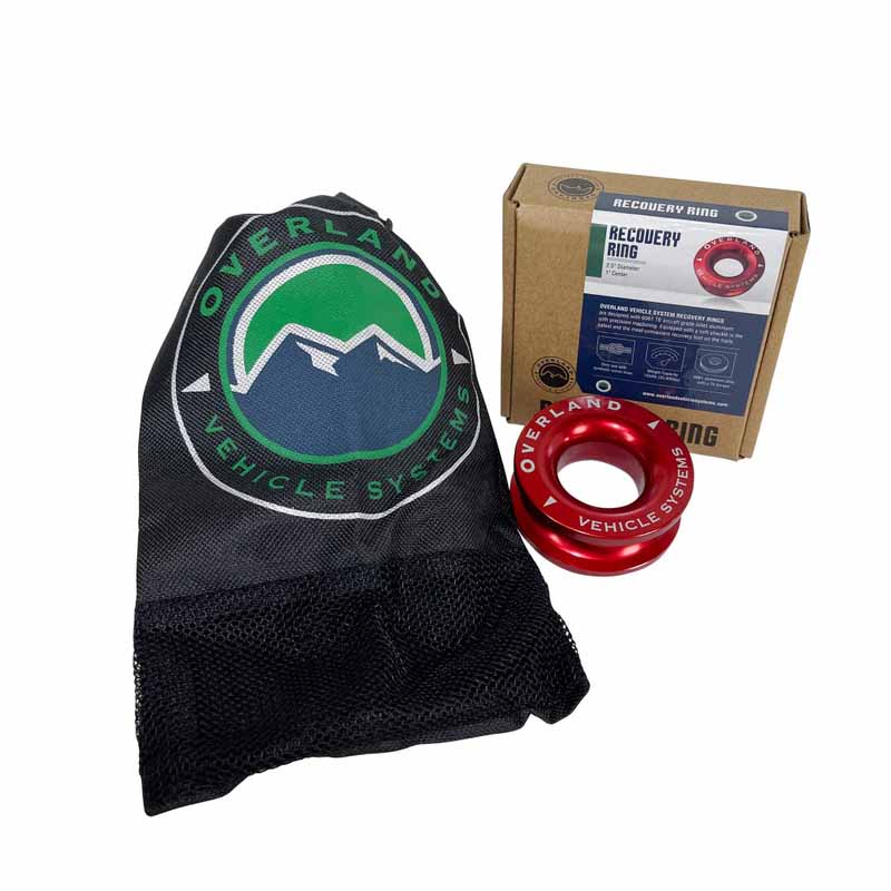 Recovery Ring 2.5" 10,000 lb. Red With Storage Bag