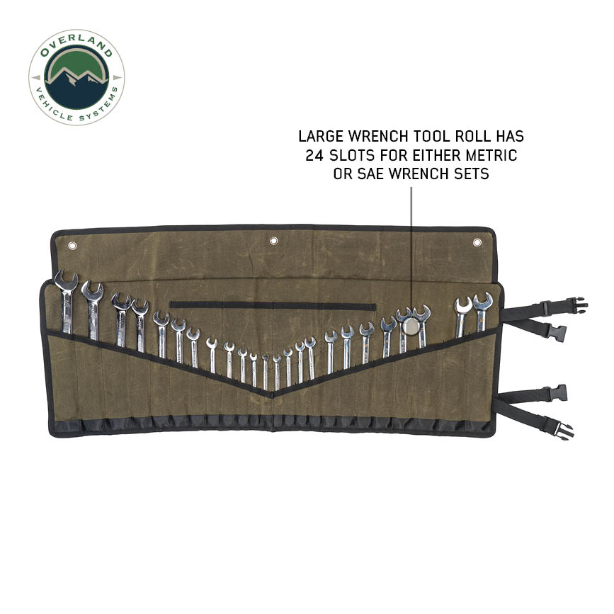 Small Wrench Tool Roll (12 Slot) #16 Waxed Canvas