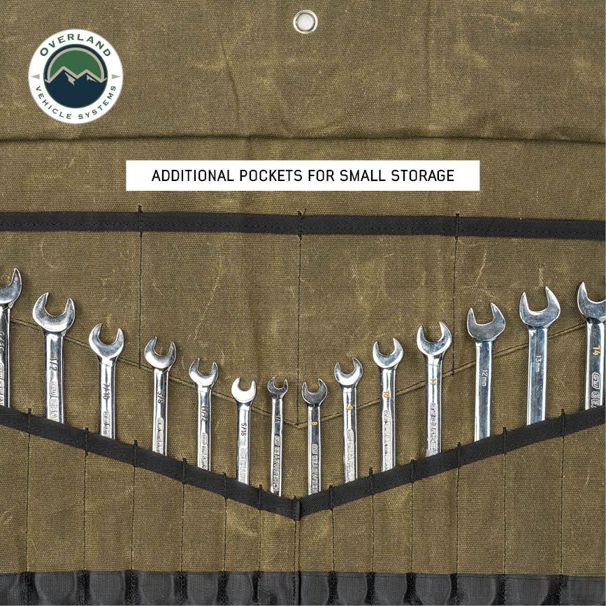 Small Wrench Tool Roll (12 Slot) #16 Waxed Canvas