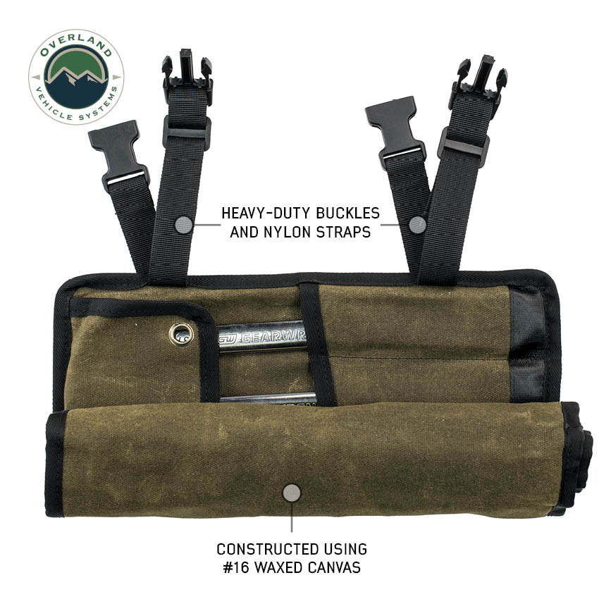 Large Wrench Tool Roll (24 Slot) #16 Waxed Canvas