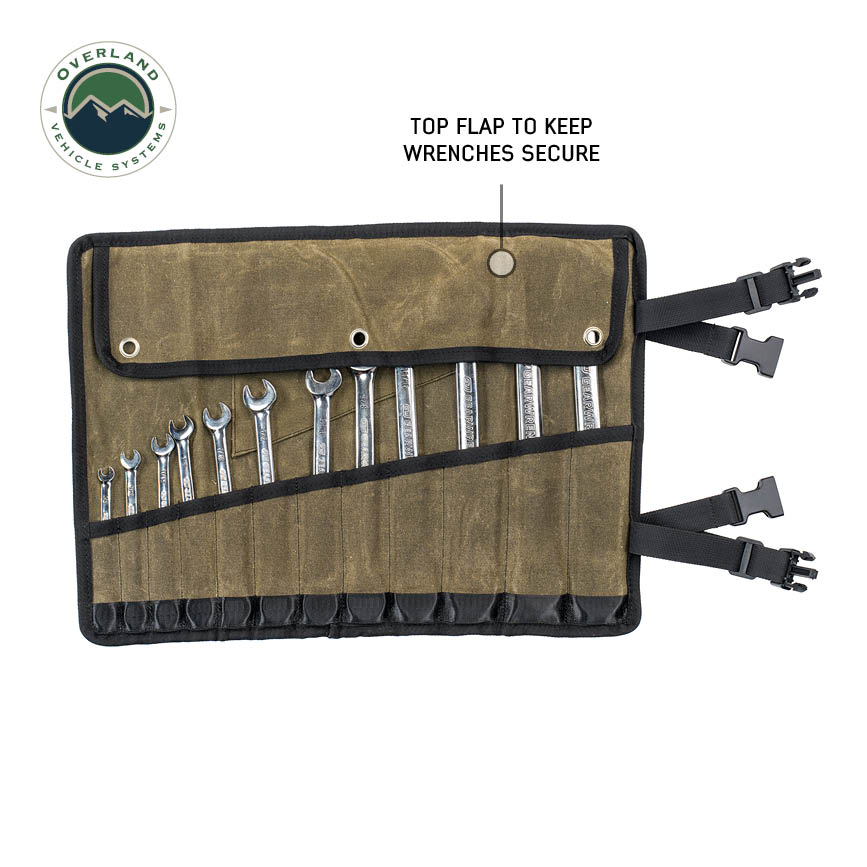 Large Wrench Tool Roll (24 Slot) #16 Waxed Canvas