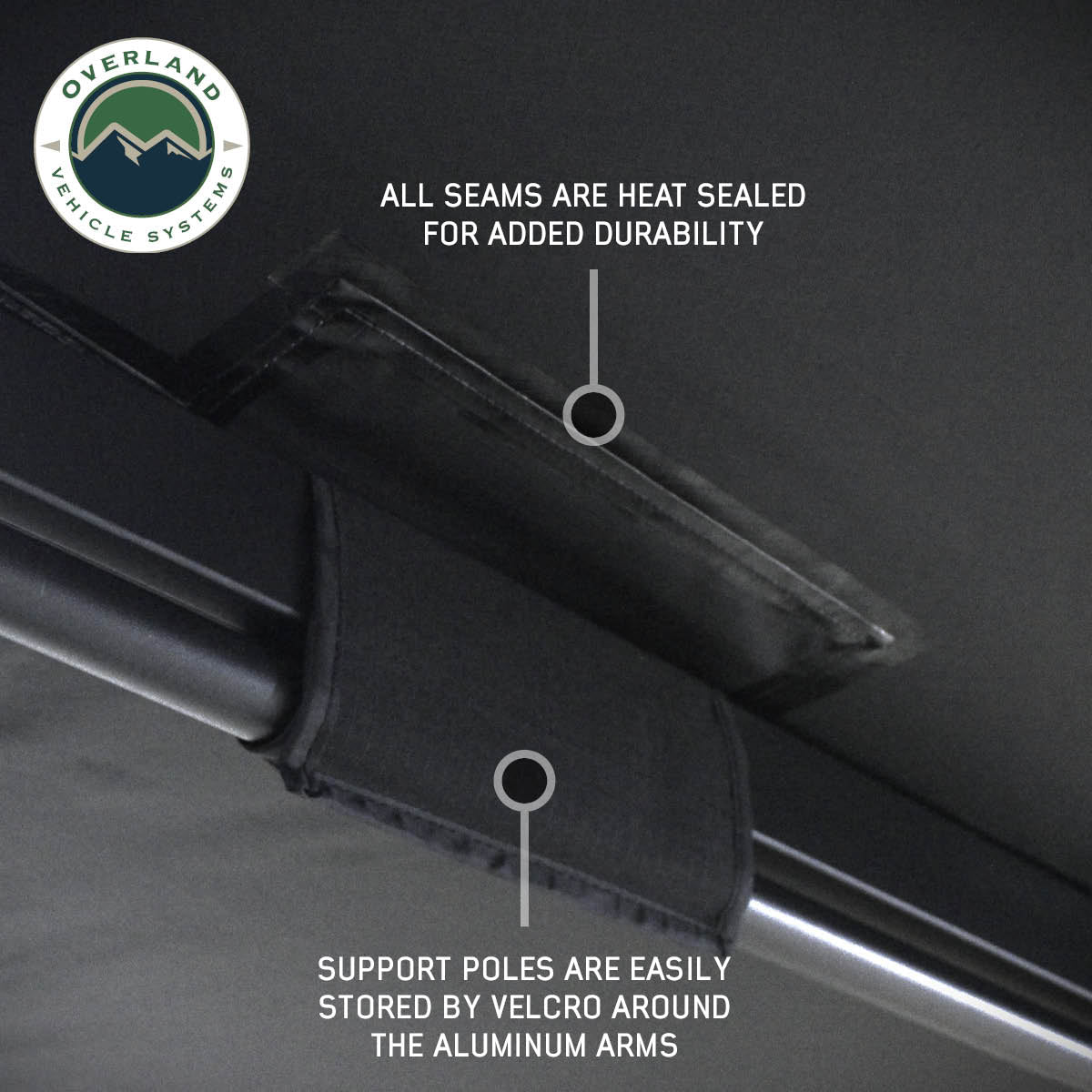 XD Nomadic 270 - Awning W/Lights & Black Out , Passenger Side, Black Body, Black Trim & Black Travel Cover - No Brackets, No Hardware