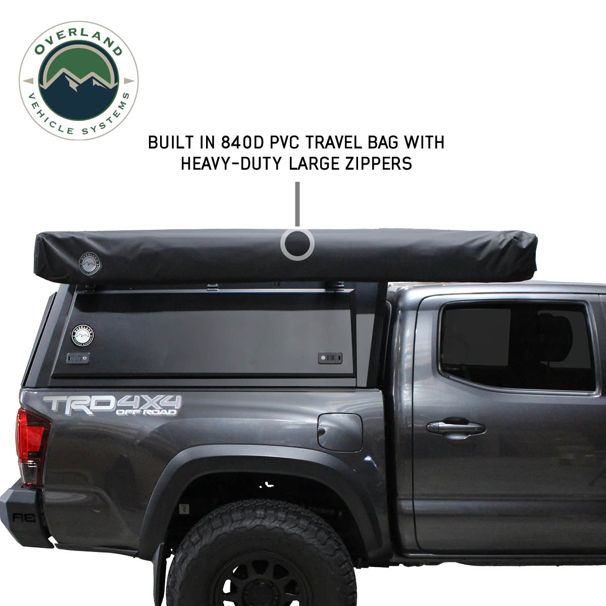 XD Nomadic 270 - Awning W/Lights & Black Out , Passenger Side, Black Body, Black Trim & Black Travel Cover - No Brackets, No Hardware