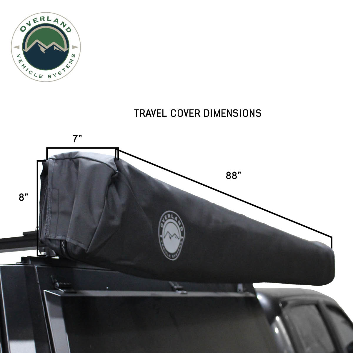 XD Nomadic 270 - Awning W/Lights & Black Out , Passenger Side, Black Body, Black Trim & Black Travel Cover - No Brackets, No Hardware