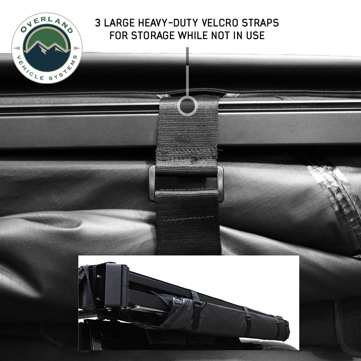 XD Nomadic 270 - Awning W/Lights & Black Out , Passenger Side, Black Body, Black Trim & Black Travel Cover - No Brackets, No Hardware