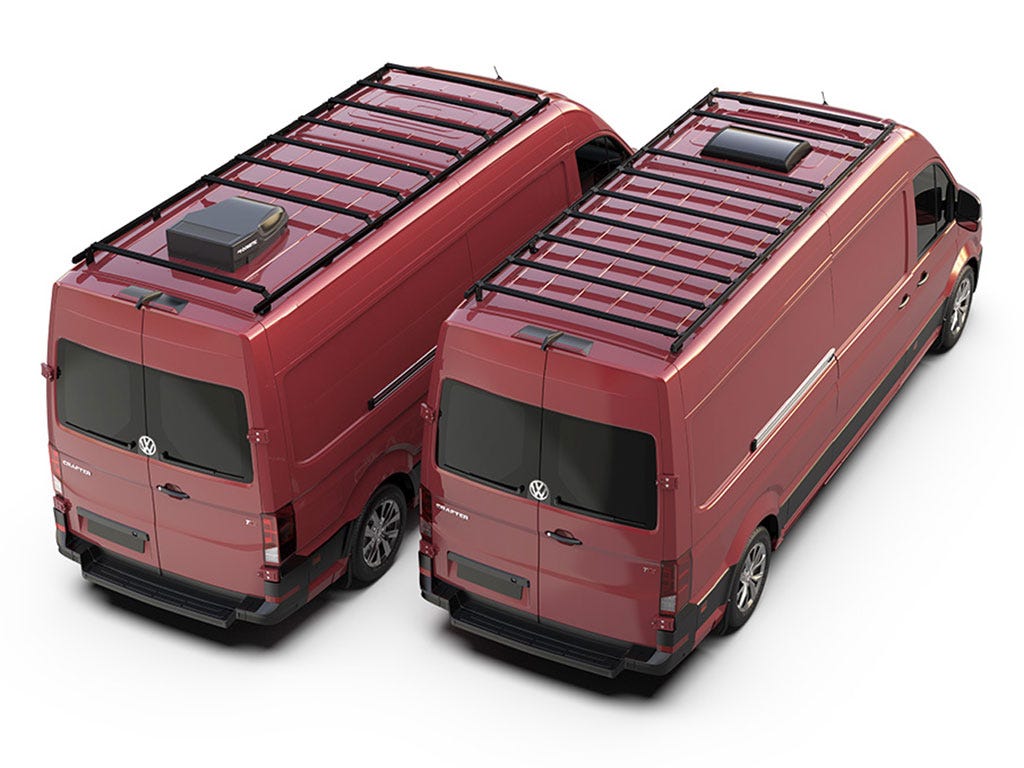 Volkswagen Crafter (L4H2/ MWB/Standard Roof) (2017-Current) Slimpro Van Rack Kit-2